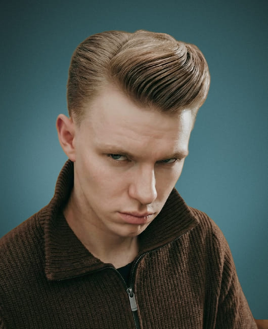 Мужская удлиненная стрижка Pompadour